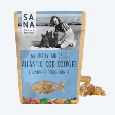 Печиво з атлантичною тріскою SANADOG, 100 грам.