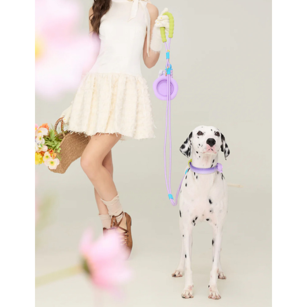 Повідець для собак Maogoublue MARSHMALLOW SMART DOG LEASH-FLOWERS