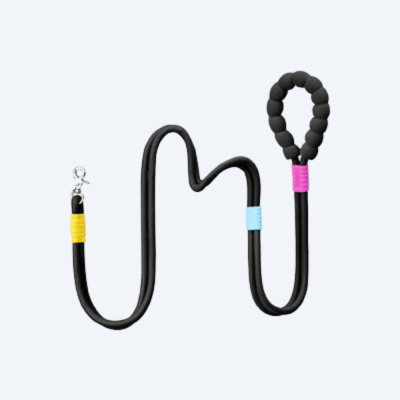 Повідець для собак Maogoublue Marshmallow Standart – Obsidian Black, 150 см.