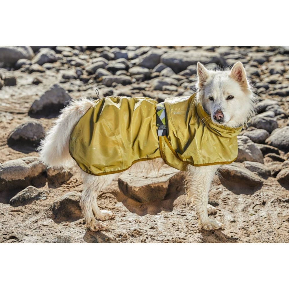 Рефлекторний дощовик для собак Hurtta Mudventure Reflective Coat Жовтий, 25