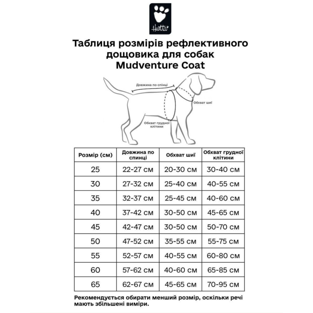 Рефлекторний дощовик для собак Hurtta Mudventure Reflective Coat Жовтий, 25