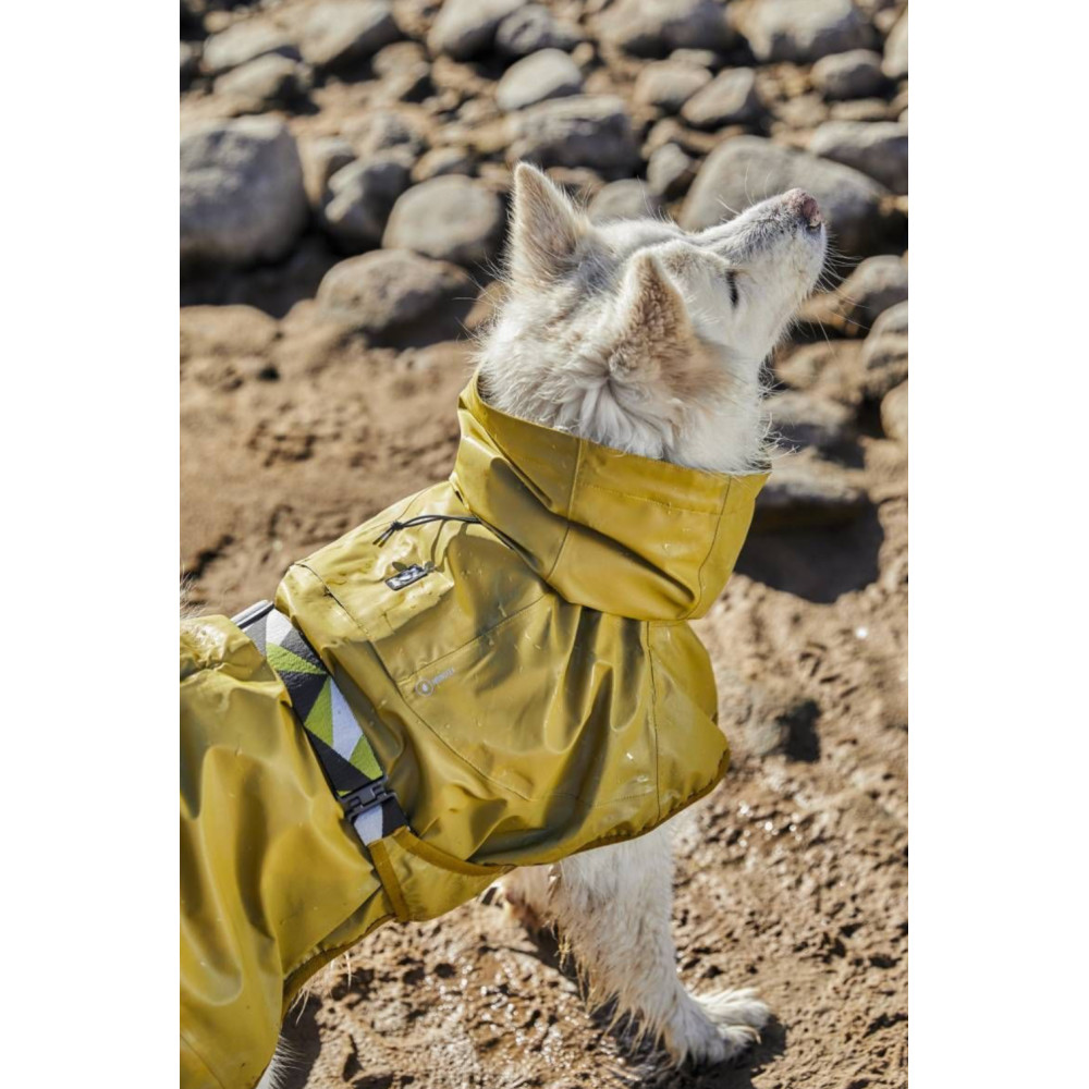 Рефлекторний дощовик для собак Hurtta Mudventure Reflective Coat Жовтий, 25