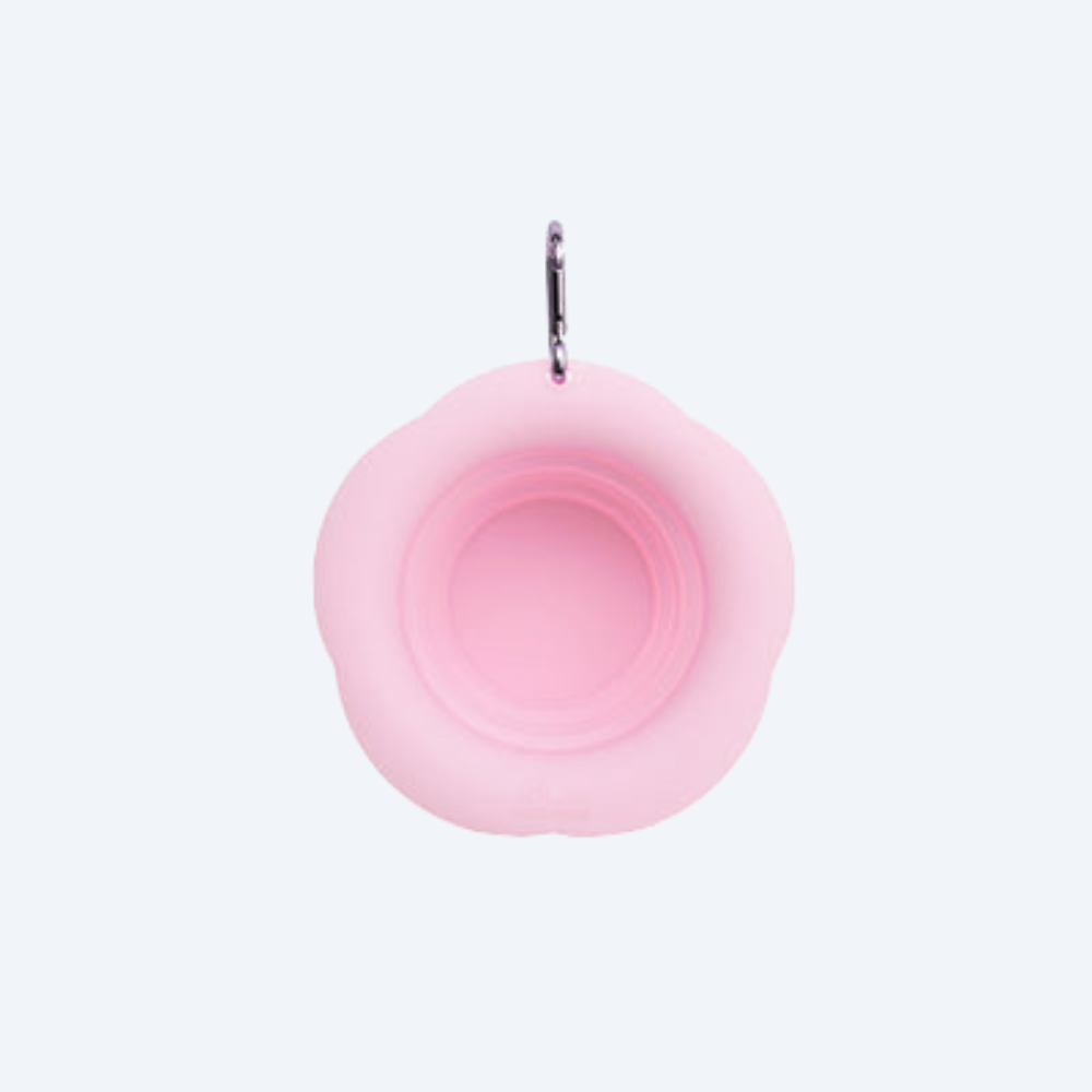 Складна миска для собак Maogoublue — Marshmallow Foldable Bowl Pink, 350мл