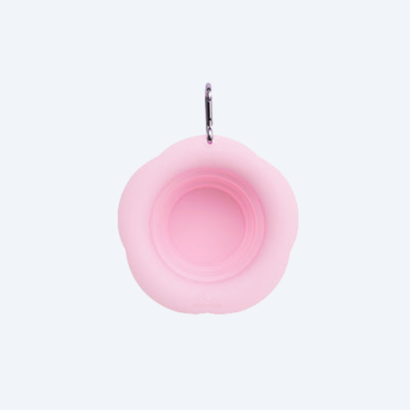 Складна миска для собак Maogoublue — Marshmallow Foldable Bowl Pink, 350мл