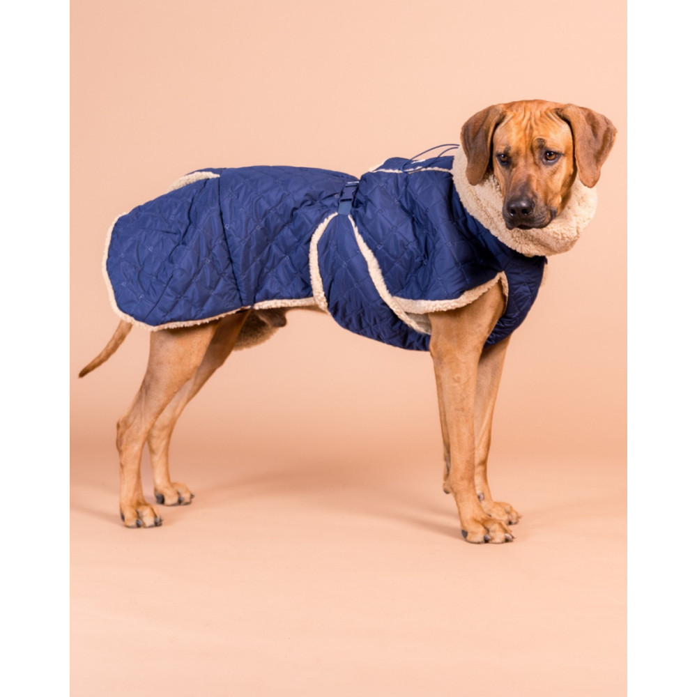 Тепла попона для собак Paikka Winter Sherpa Jacket Navy, 40