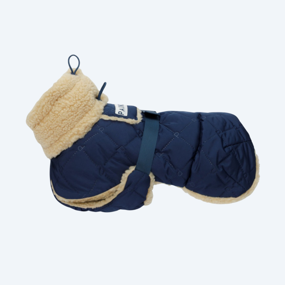 Тепла попона для собак Paikka Winter Sherpa Jacket Navy, 40