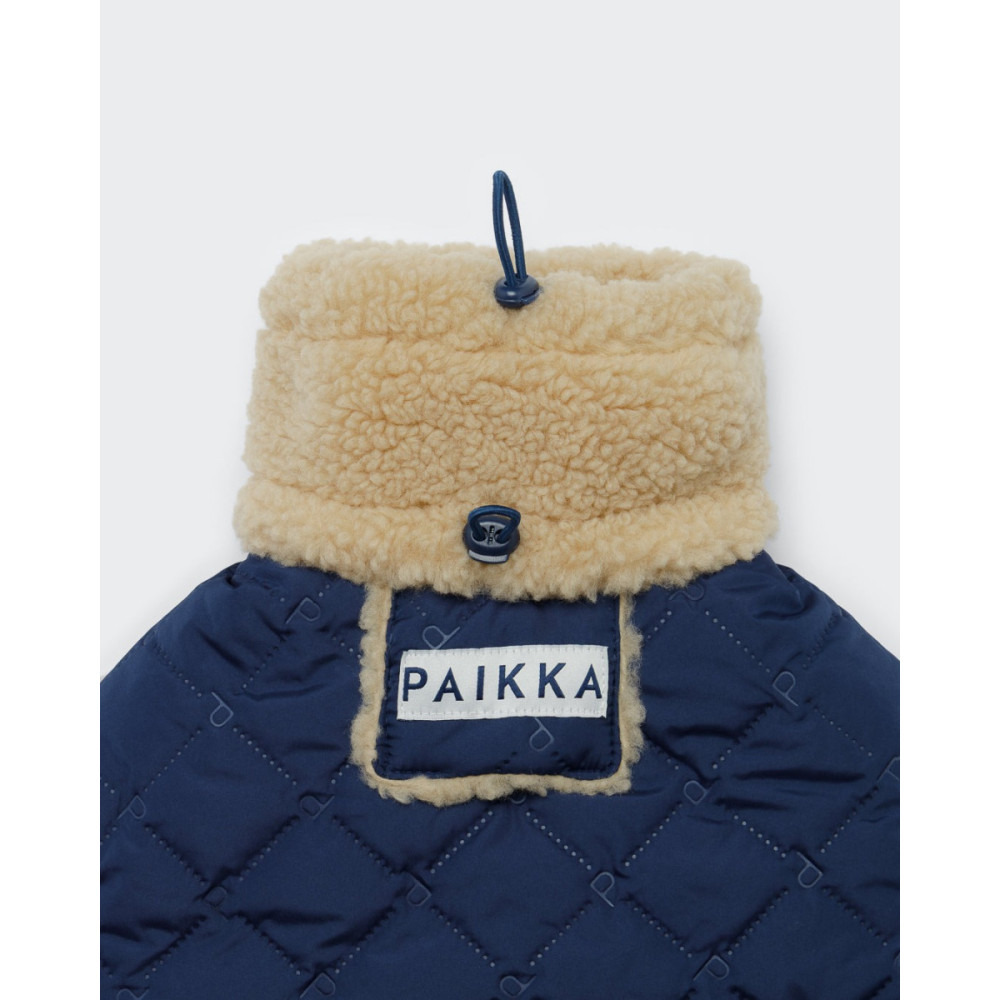 Тепла попона для собак Paikka Winter Sherpa Jacket Navy, 40