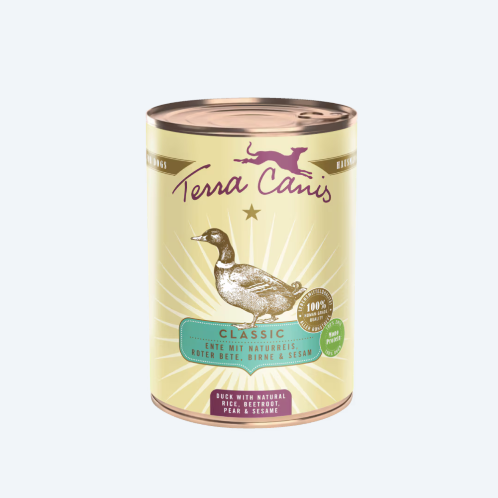 Вологий корм для собак Качка з буряком, рисом, грушею та кунжутом Classic Menu Terracanis 200г