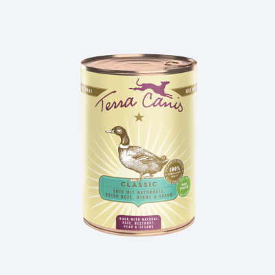 Вологий корм для собак Качка з буряком, рисом, грушею та кунжутом Classic Menu Terracanis 200г