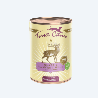 Вологий корм для собак Дикий олень з гарбузом, амарантом та журавлиною Classic Menu Terracanis 200г
