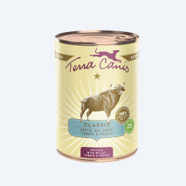 Вологий корм для собак Буйвол з пшоном, помідорами та папаєю Classic Menu Terracanis 200г