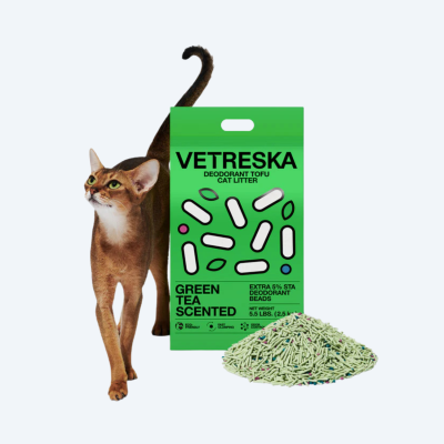 Натуральний наповнювач тофу Vetreska з ароматом зеленого чаю 2,5 кг