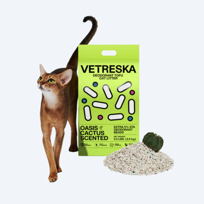 Натуральний тофу наповнювач Vetreska Cactus Oasis 2,5 кг з ароматом кактуса