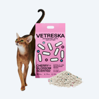 Натуральний тофу наповнювач Vetreska Cherry Blossom 2,5 кг для котячого туалету
