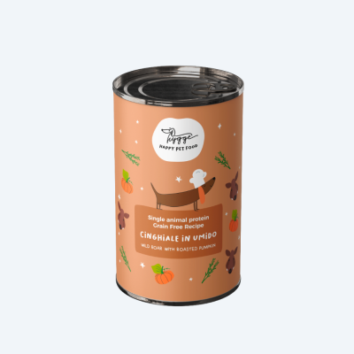 Вологий монопротеїновий корм для собак Hygge Рагу з кабана з гарбузом, 400 гр.