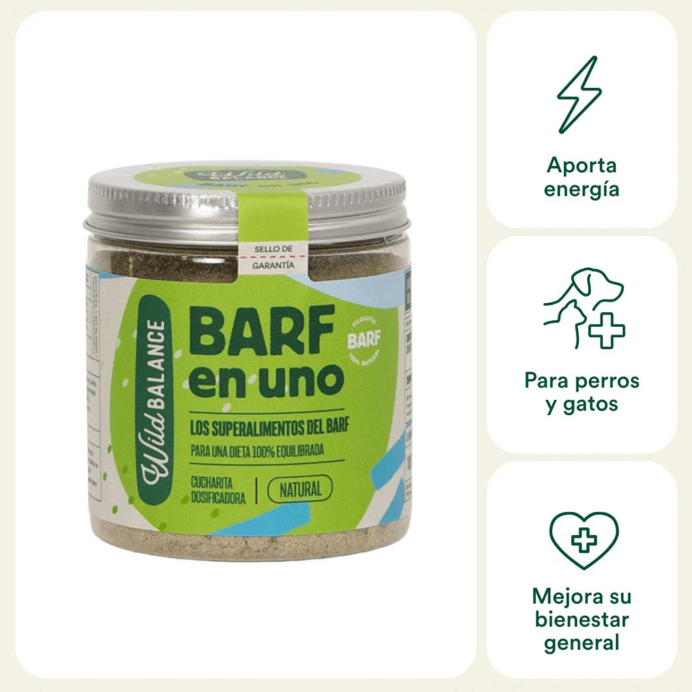 Натуральна суміш - добавка для собак та котів Wildbalance BARF IN ONE 140г