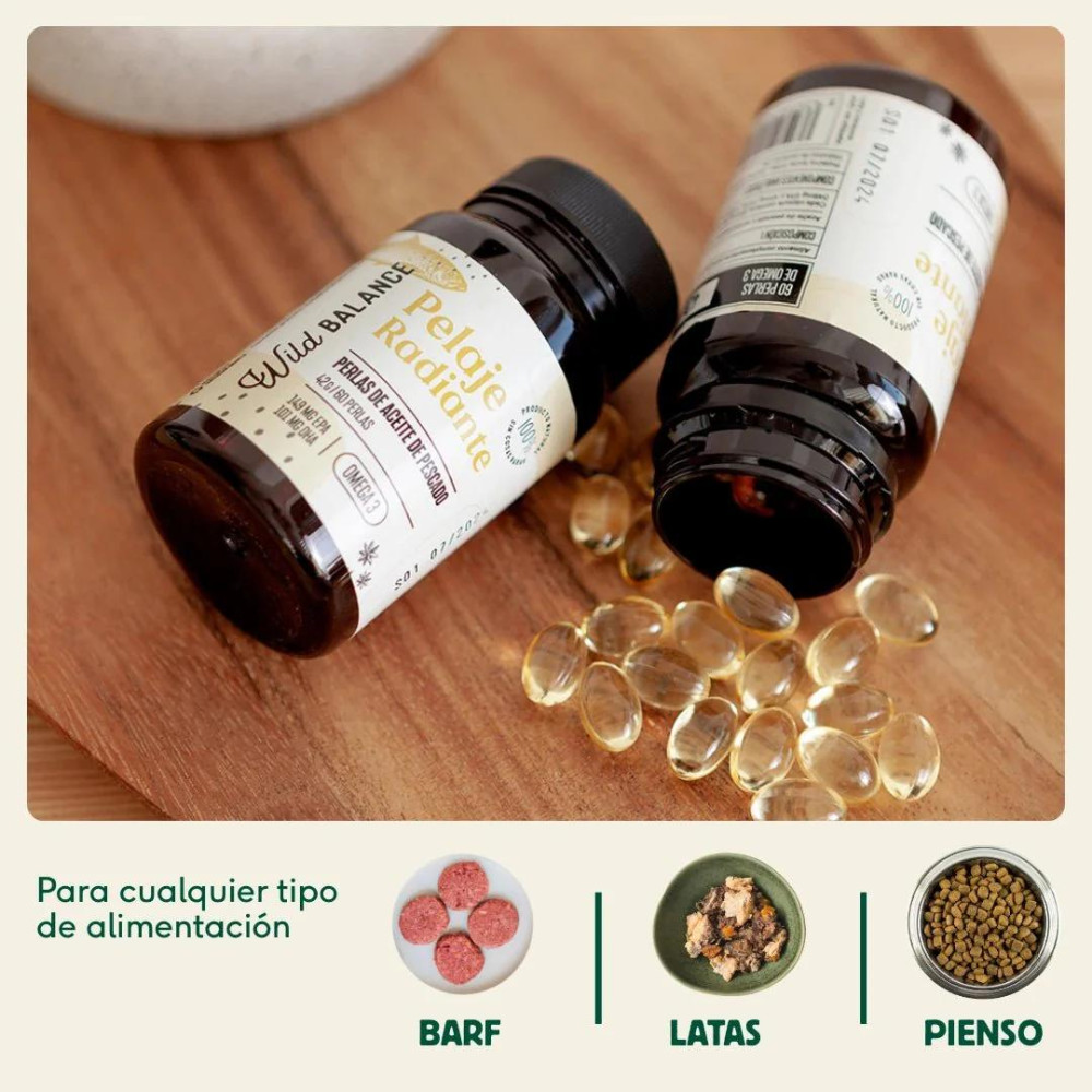 Капсули з риб’ячим жиром для собак та котів Wildbalance Mackerel, Sardine and Herring Oil Pearls 60шт