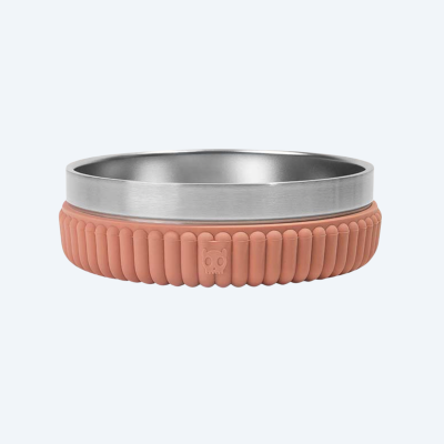 Миска для тварин на силіконовій основі Zee.Dog - Tuff Bowl Small Stripes Clay
