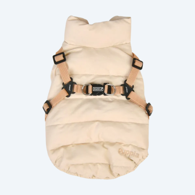 Жилетка-шлейка для собак Puppia Cotton Touch Harness Jumper Beige, S