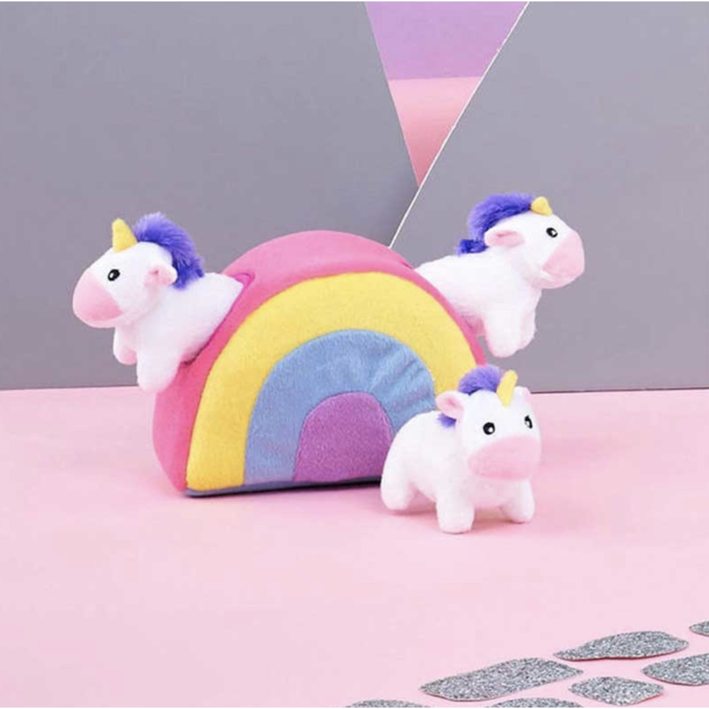 Іграшка для собак Райдуга з єдиноріжками Zippy Burrow® – Unicorns in Rainbow ZippyPaws