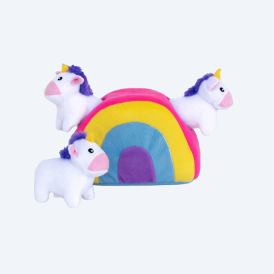 Іграшка для собак Райдуга з єдиноріжками Zippy Burrow® – Unicorns in Rainbow ZippyPaws