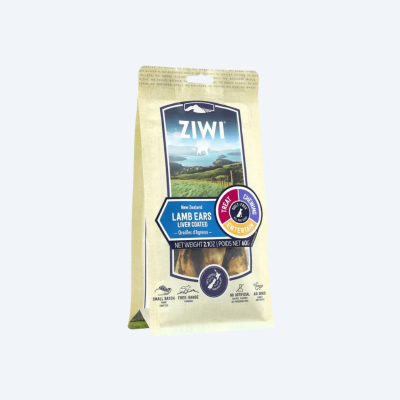 Натуральні ласощі для собак Ziwi 100% Ягнячі вуха з печінковим покриттям 60г