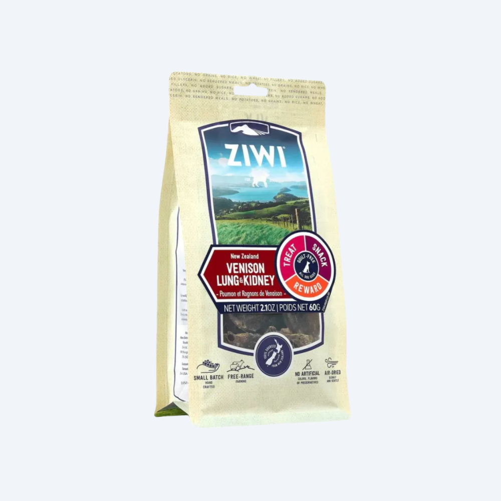Натуральні ласощі для собак Ziwi 100% Оленячі легені та нирки 60г